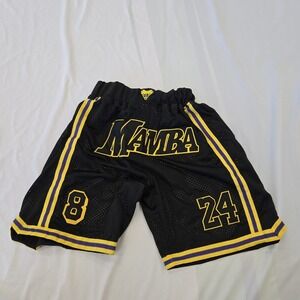 Just Don Shorts Kobe Bryant Los Angeles Lakers Mens Small No Drawstring Black
